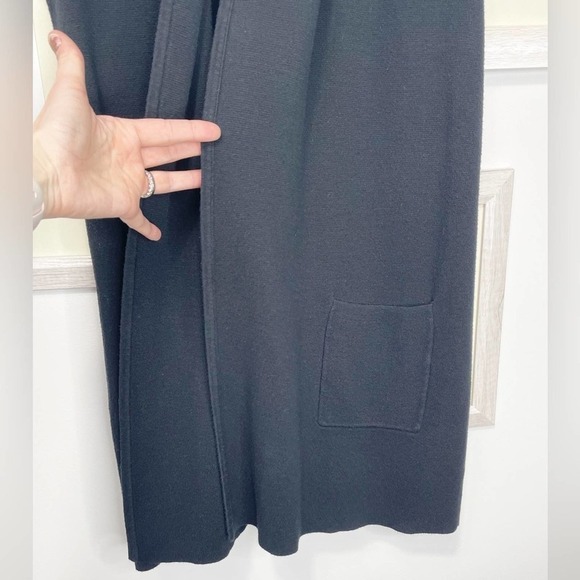 CHICO’S Black Open Front Patch Pocket Sleeveless Sweater Size Small - Picture 8 of 9